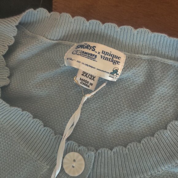 Unique Vintage   Smurfs Collection sweater size 2x-3x New - Picture 3 of 4